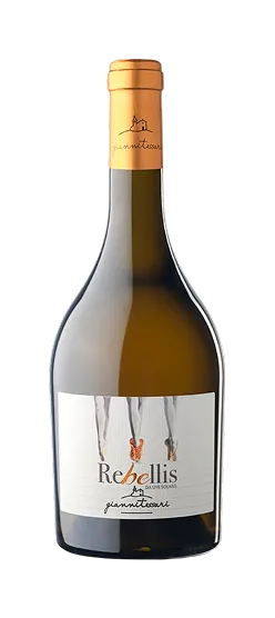 Bottle of Rebellis Solaris, Italian orange wine from Veneto.
