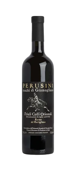 Bottle of Rosso del Postiglione, Italian red from Friuli.