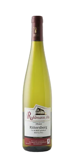 Bottle of Ruhlmann Fils Riesling, French white from Alsace.